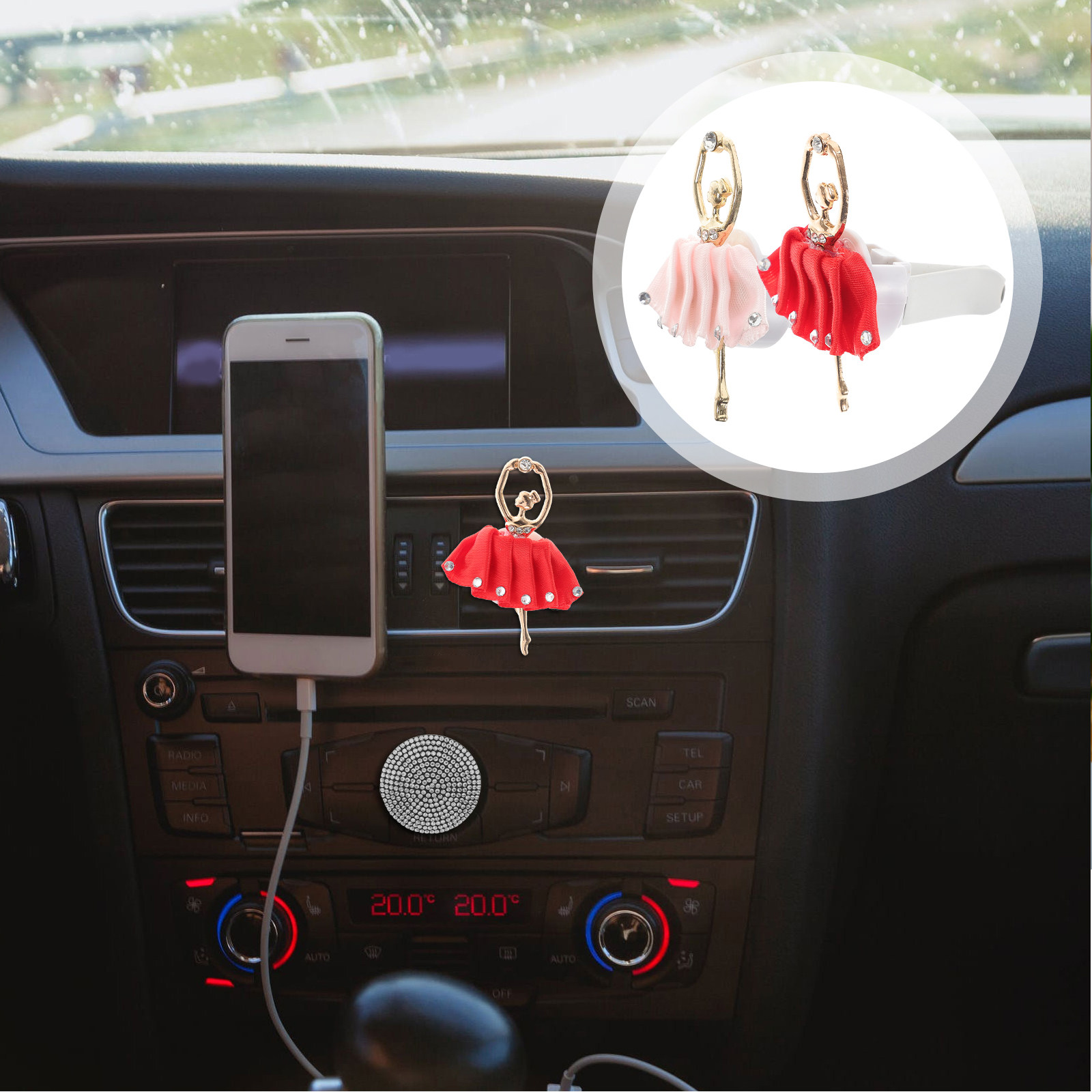 Perfume Fragrance Outlet - 2Pcs Ballet Car Perfume Ornament Air