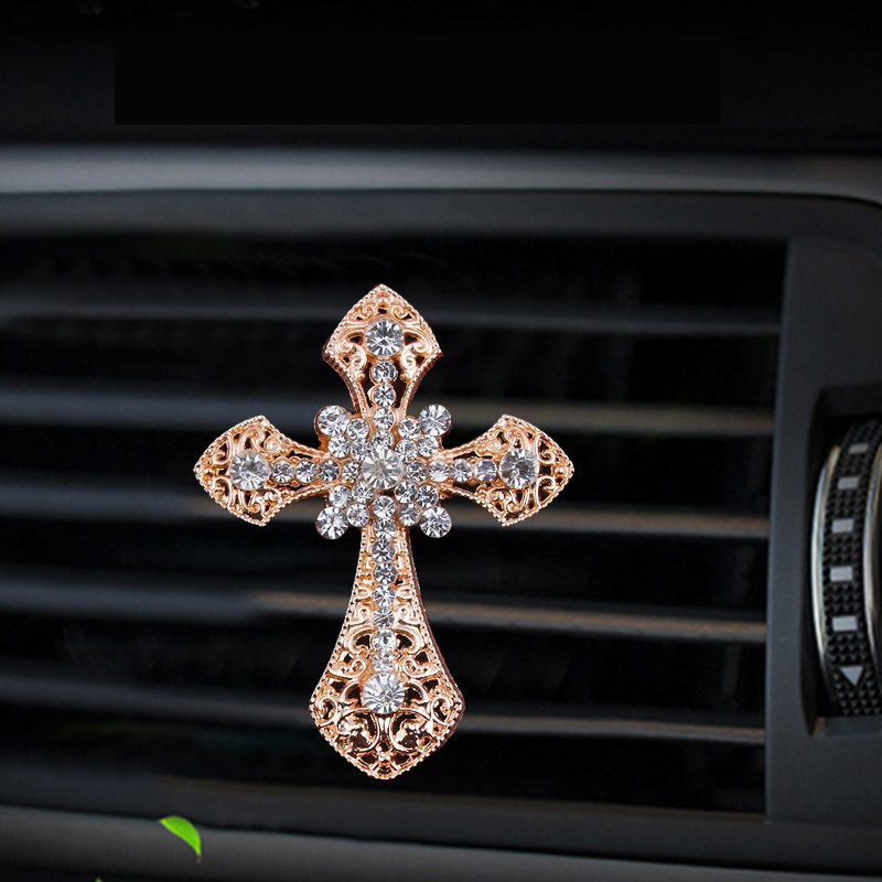 Inlaid diamond cross style car - Perfume Fragrance Outlet recension och pris