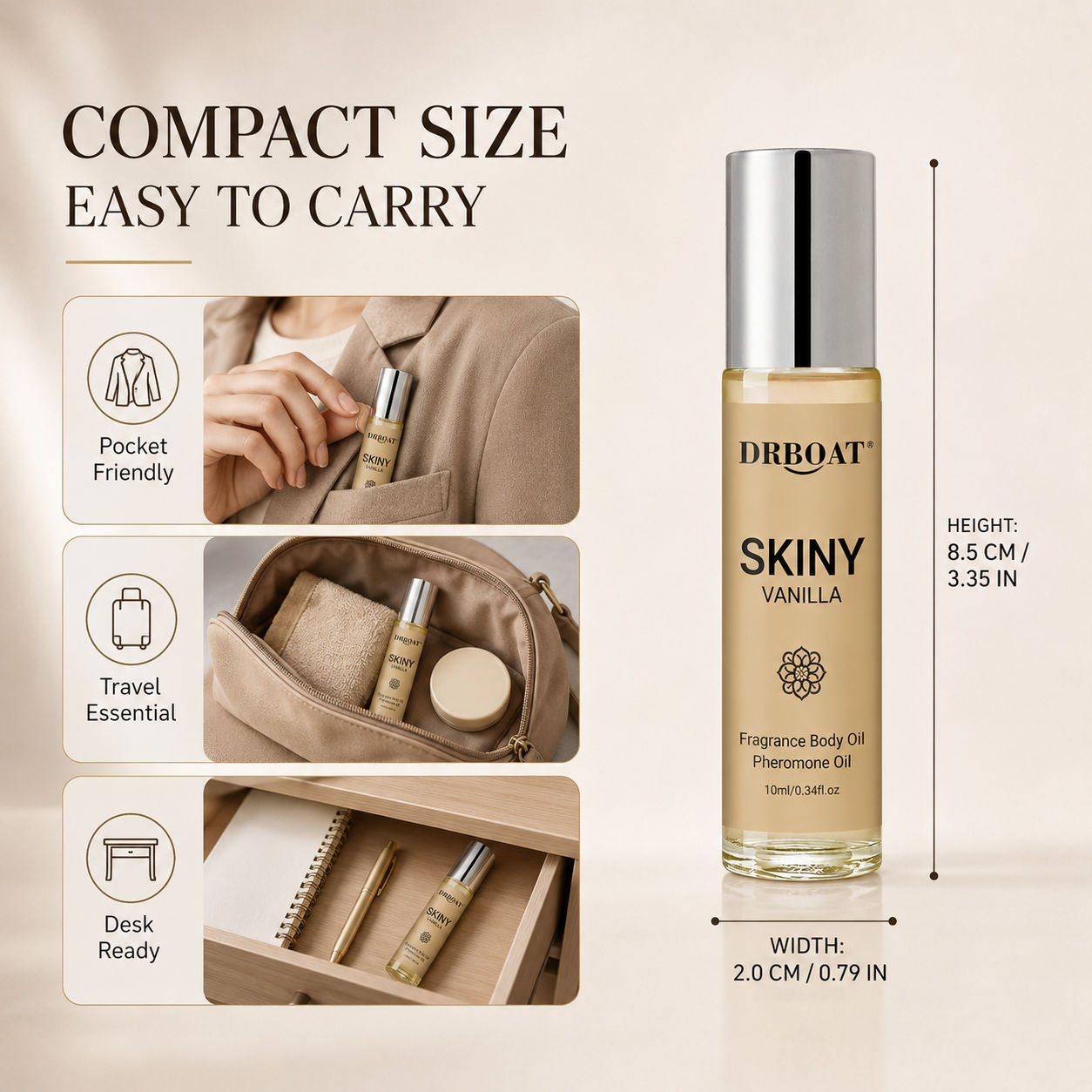 Men Roll On Fragrance Oil, Ski - Perfume Fragrance Vanilla recension och pris