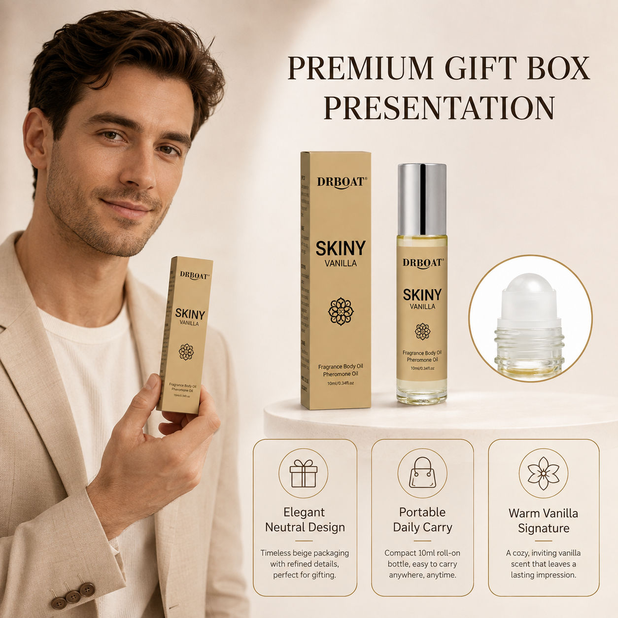 Men Roll On Fragrance Oil, Ski - Perfume Fragrance Vanilla recension och pris