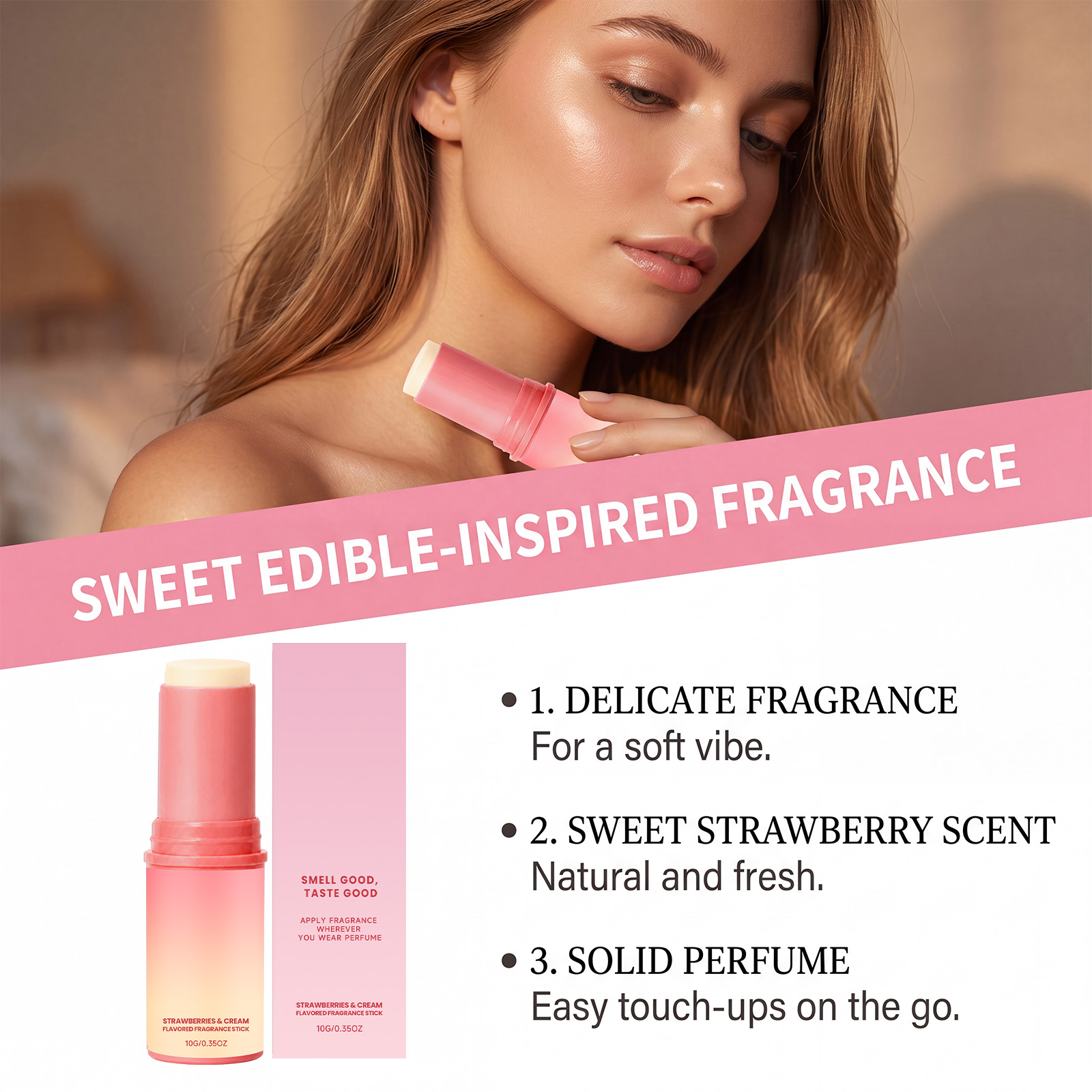 Strawberry Cream Solid Perfume - Perfume Fragrance Stick recension och pris